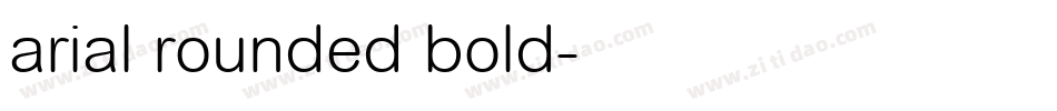 arial rounded bold字体转换